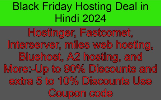 Black Friday Hosting Deal in Hindi 2024