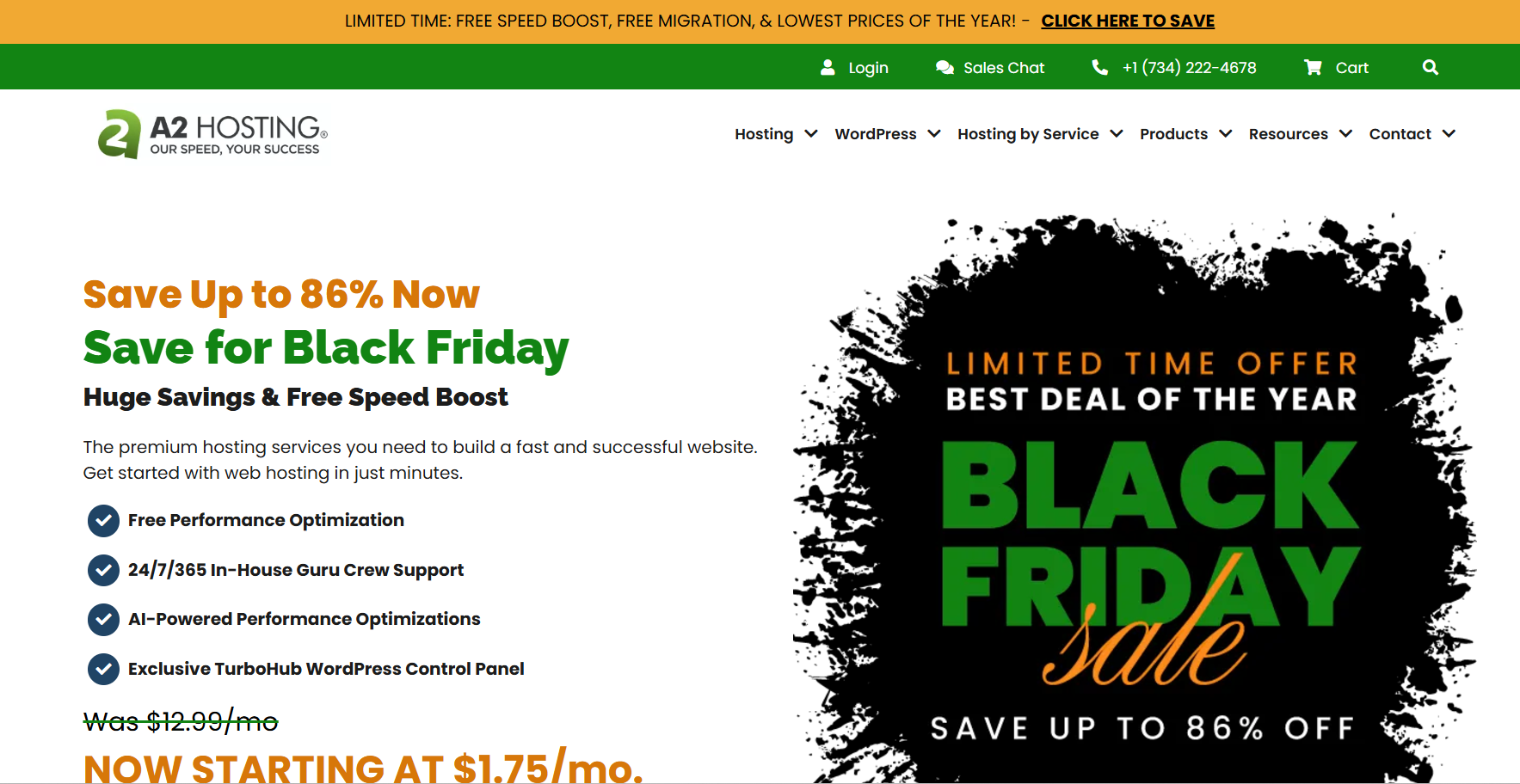 A2 Hosting Black Friday Deals 2024